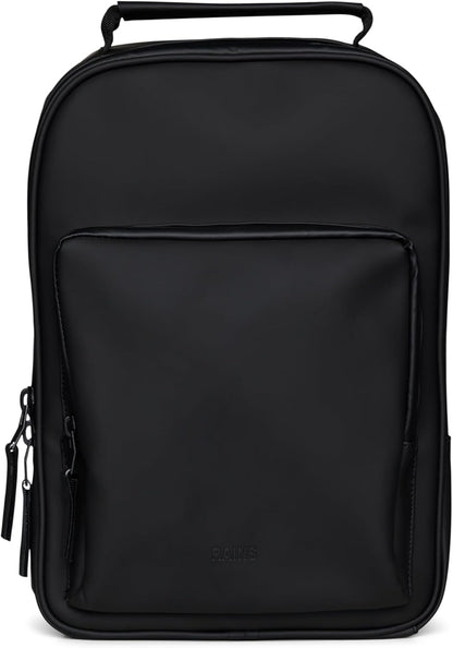 RAINS Regular Book Daypack, Backpack, Laptop Bag, Waterproof, 2 Year Warranty, Black