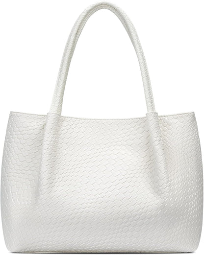 KKXIU Tote Bag for Women Vegan Leather Shoulder Purse Large Capacity Travel Bag