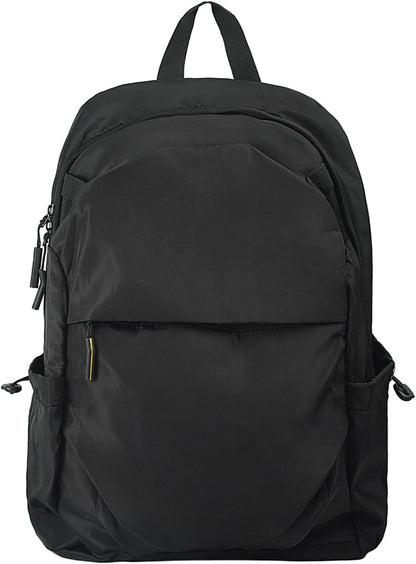 Multi-Pocket Laptop Backpack, 24L Capacity, Fits 14-inch Laptop, 16.9x12.6x5.5 inches, 1.1 lbs, Black/Navy/Gray (Black)