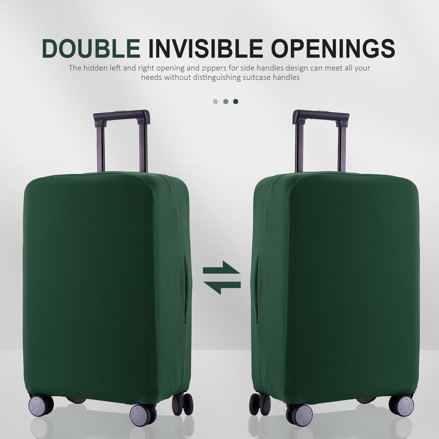 Travel Luggage Cover Suitcase Protector Scratch-Resistant Fit 19-31 Inch Suitcase, Not Included Suitcase (Avocado Green, M(24-25 inch))