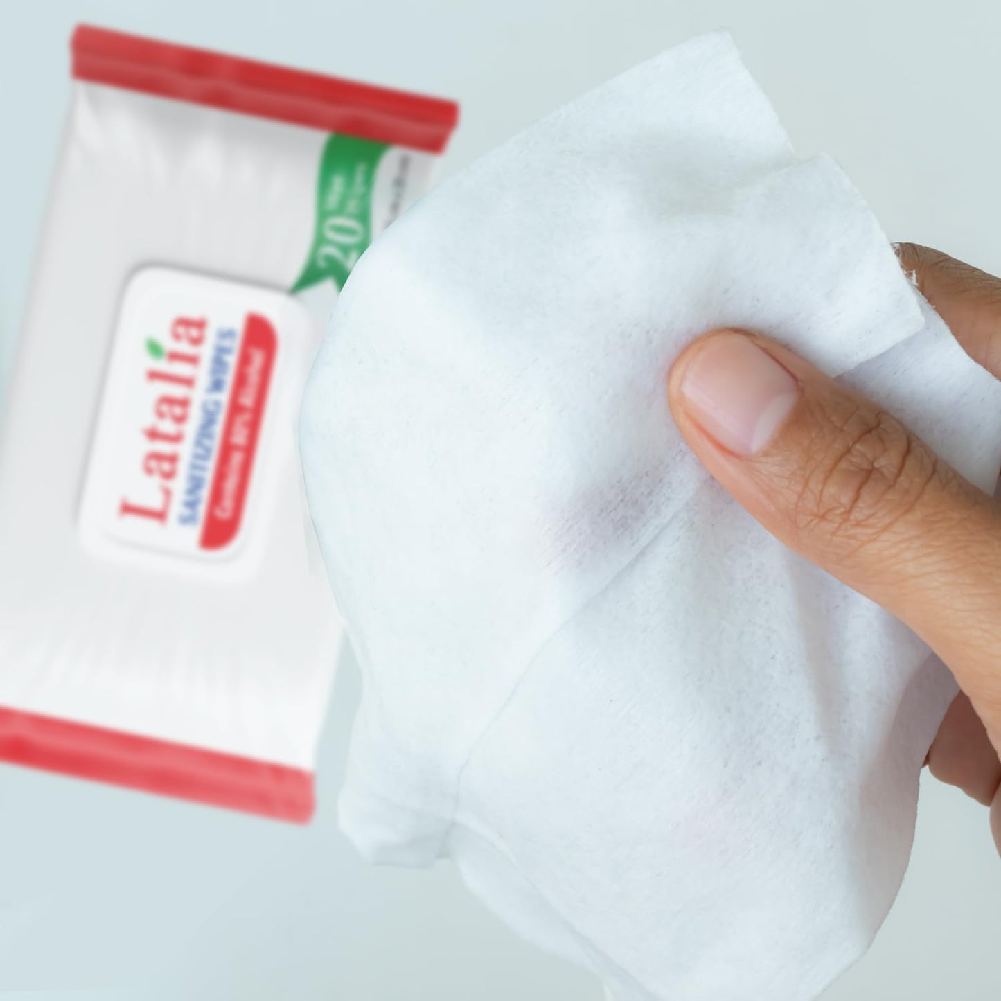 Hand Wipes | 80% Alcohol Hand Sanitizer Wipes for Hands & Face Moisturizing, Gentle, Convenient and Fragrance Free (Pack 0f 1, 20 Counts)