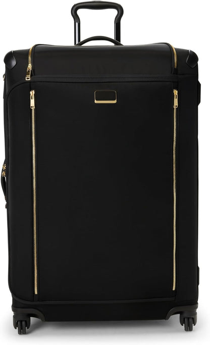 TUMI - Voyageur Leger 4 Wheeled Luggage - Women's Lightweight and Spacious, Sleek Silhouette, Durable Premium Suitcase - 29" Extended Trip Expandable Packing Case, Black with Gold Hardware