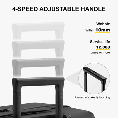 LEVEL8 Luggage Sets 2 Piece, 20/28 inch Hardshell Suitcases Sets, Lightweight Luminous Textured Hardside with Spinner Wheels, Tsa Lock, 2-Piece Set (20/28), Black