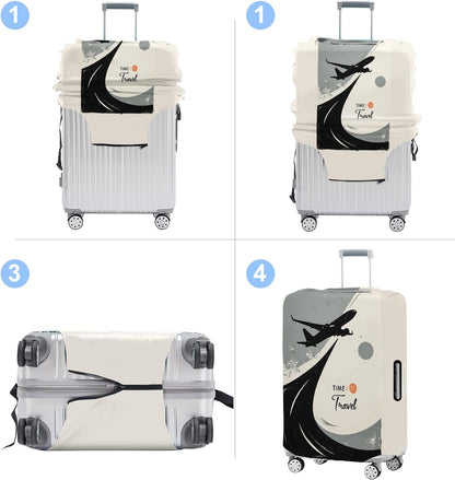 Travel Luggage Cover Washable Suitcase Protector Anti-Scratch,Stretchable Fit for 20-34Inch Luggage Durable Travel Bag Cover with Zipper Closure (L(28-30inch suitcase))