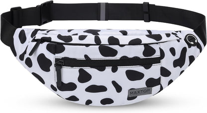 MAXTOP Large Crossbody Fanny Pack with 4-Zipper Pockets,Gifts for Enjoy Sports Festival Workout Traveling Running Casual Hands-Free Wallets Waist Pack Phone Bag Carrying All Phones