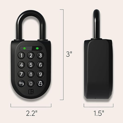 igloohome New Smart Padlock 2 (SP2) 2-Pack, The Toughest Smart Padlock – Generate Access from Anywhere with The Mobile app (iOS/Android) – No WiFi Needed, Waterproof & Rechargeable