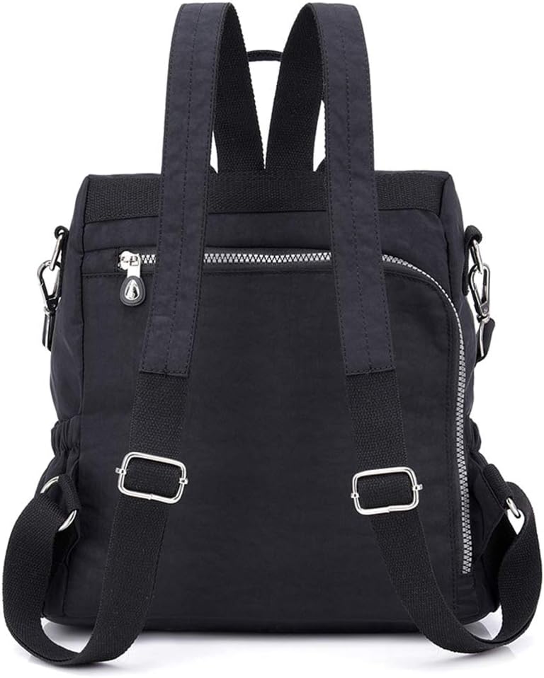 MINTEGRA Women Shoulder Backpack Multi-Pocket Nylon Purse Large Capacity Waterproof Casual Daypack