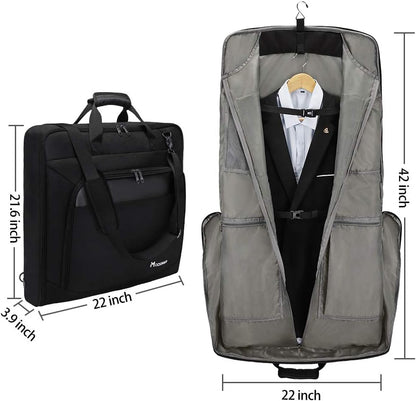 Modoker Suit Luggage Garment Bag with Shoulder Strap, Suit Carry on Bag Hanging Suitcase Garment Bags for Men Women Business Travel