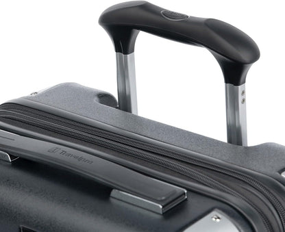 Travelpro Platinum Elite Hardside Expandable Carry on Luggage, 8 Wheel Spinner, TSA Lock, Hard Shell Polycarbonate Suitcase, Shadow Black, Compact Carry on 20-Inch
