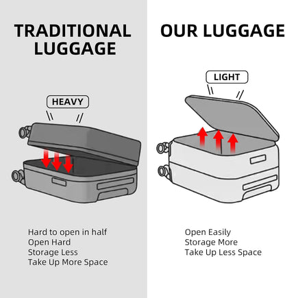 29 Inch Aluminum Checked Luggage with Side Opening Zipper, 40 * 37 * 77cm, 113L, Lightweight Hardshell ABS+PC Suitcase with TSA Lock, 360° Universal Wheels, Dark Gray