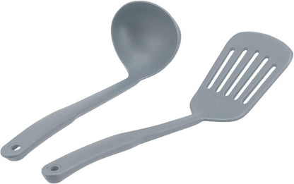 Amazon Basics Aluminum 12-Piece Cookware Set, Gray - Pots, Pans and Utensils