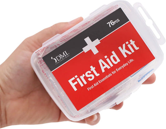 DMI 76-Piece First Aid Kit and TUMS 12 Count Smoothies Extra Strength 750mg Calcium Carbonate Antacid Chewable Tablets Bundle