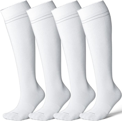 LEVSOX Viscose Made from Bamboo Compression Socks for Pregnant Women 20-30 mmHg Knee High Cute Mens Supports Socks for Travel