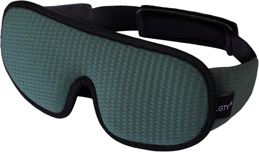 Sleep Mask for Men and Women 3D Contoured Eye Mask Patented Adjustable Light Blocking Night Mask for Sleeping (Green)