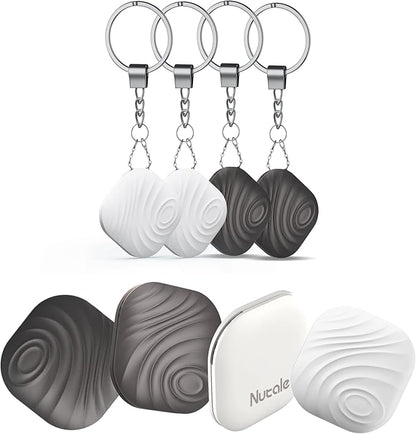 Smart Key Finder - Only iOS(Not for Android) - Bluetooth Smart Key Tracker Tag - Work for Apple Find My - Keep Track of The Items That Matter Most (2Coffee & 2White)