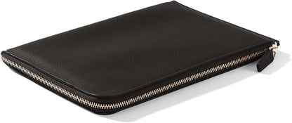 Leatherology RFID Black Onyx Slim Zip Travel Wallet - Compact and lightweight, Versatile storage, Zip closure