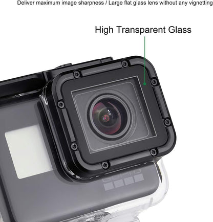 Waterproof Case for GoPro Hero 2018/7/6/5 Black - 45M Underwater Protective Dive Housing Shell for Go Pro Hero7 Hero6 Hero5 Camera with Tripod Bracket Accessories