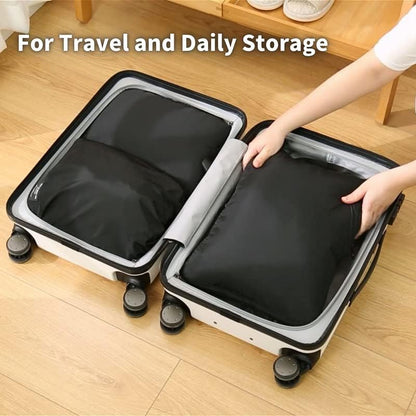 tianzong Compression Packing Cubes for Suitcases, Luggage Organizer Bags Set for Travel (Grey, 2 Pack Large)