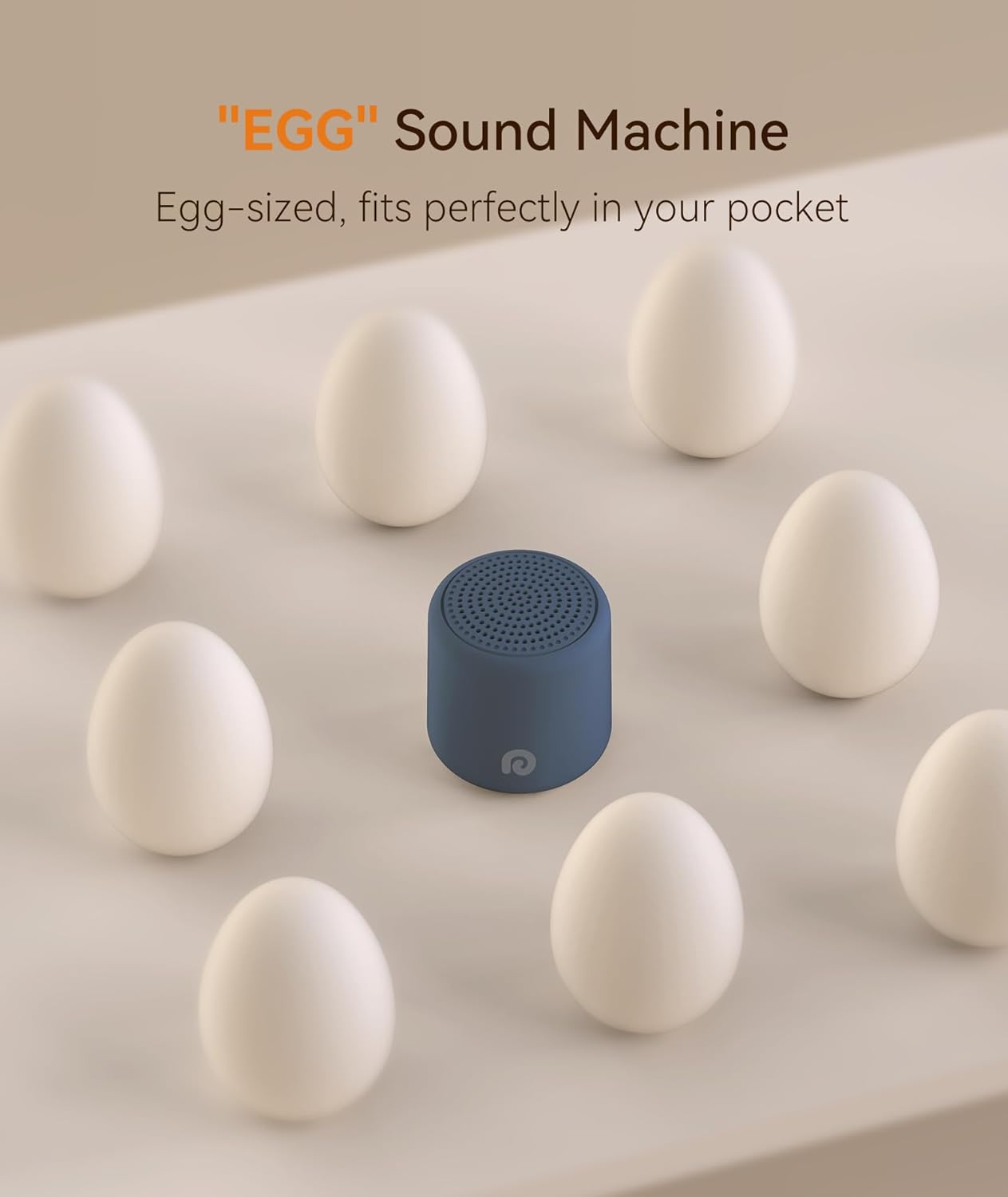 Dreamegg Travel White Noise Machine - Portable Sound Machine for Baby Adults, Travel Sound Machine for Sleep, 16 Nature Sound, Timer, White Noise Machine for Sleeping Gift, Navy