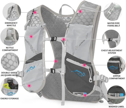 Running Hydration Vest for Men Women Water Backpack for Running 3L Running Hydration Pack for Trail Running Marathon Race Hiking