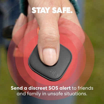 Tile by Life360 Mate - Bluetooth Tracker, Keys Finder and Item Locator for Keys, Bags and More. Phone Finder. Both iOS and Android Compatible. 4-Pack (Colors)