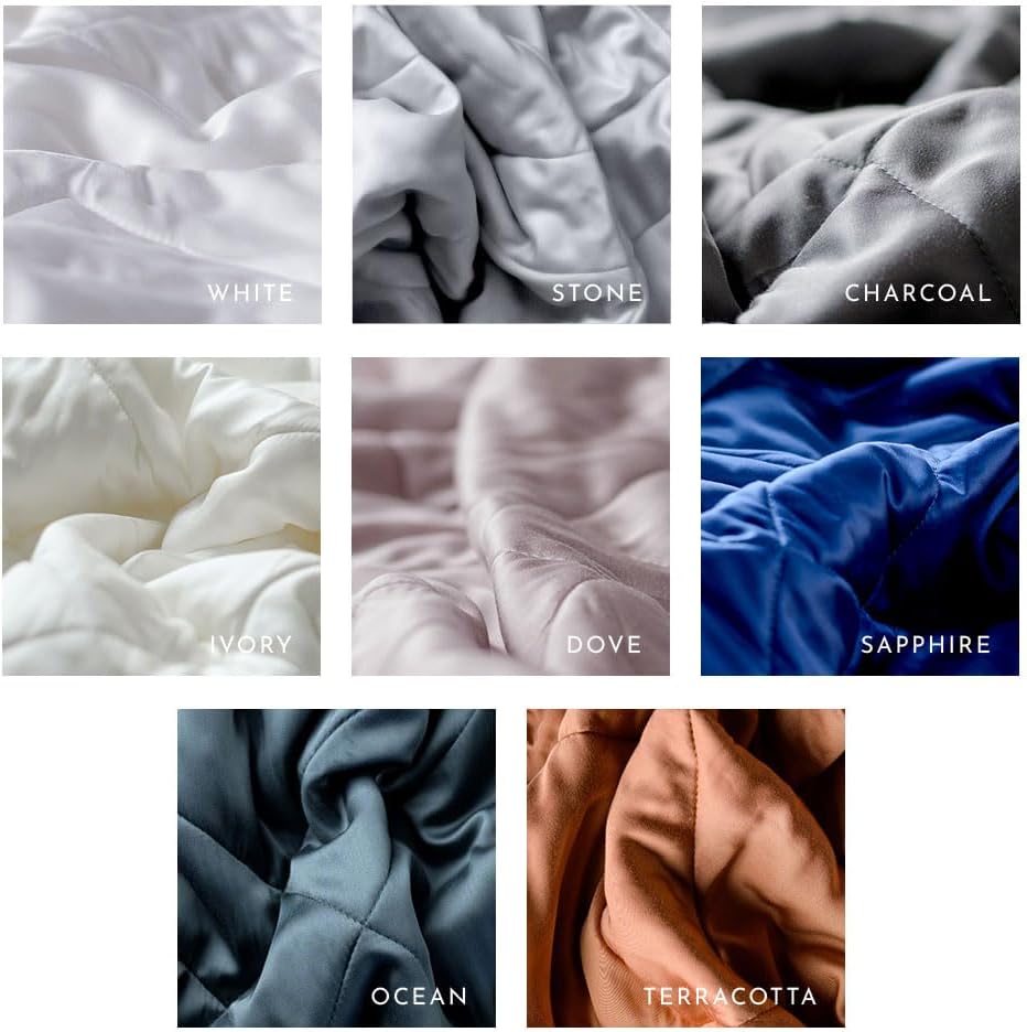 LUXOME Lightweight Blanket | 100% Rayon (Viscose) from Bamboo Fabric & Fill | Full/Queen - 86"x92" | Super Soft | Thermal-Regulating | Sapphire