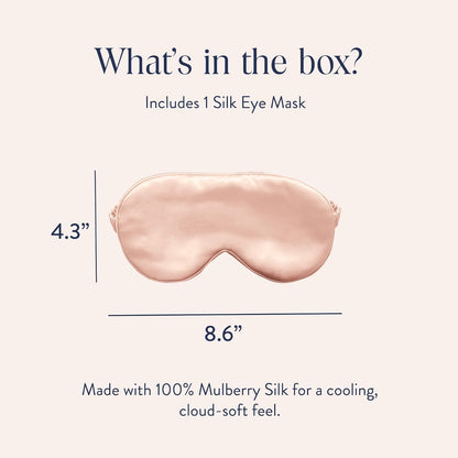 Brooklinen Silk Eye Mask for Sleeping – Blush Pink, 100% Mulberry Silk Sleep Mask with Soft Elastic Strap, Machine Washable, Breathable & Cool-to-The-Touch – Ideal for Sleeping & Traveling