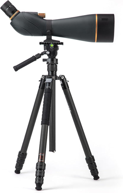 Fotopro 25-75x100 Spotting Scope for Bird Watching, X-Go Max E 2 Carbon Fiber Travel Tripod, Compact and Lightweight for Wildlife and Moon Viewing