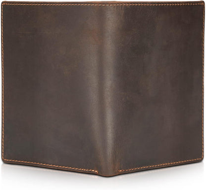 Polare Luxury RFID Blocking Leather Passport Holder Travel Wallet For Men and Women (Dark Brown)