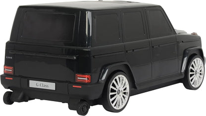 Best Ride On Cars Mercedes G-Class Suitcase Ride On Push Car, Carry-On Luggage for Travel, Realistic Car Look, Inbuilt Storage Space, Compact Size, For Kids Aged 2-6 Years, Large, Black