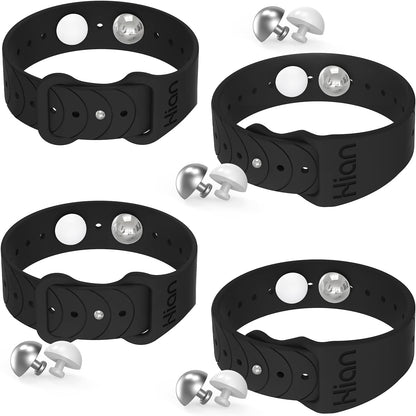 Hion Motion Sickness Bracelets Sea Sickness Wristbands for Motion Sickness/Morning Sickness/Pregnancy Nausea Anti Nausea Wristband Acupressure Nausea Bands Motion Sickness Bands（2Pairs Black）