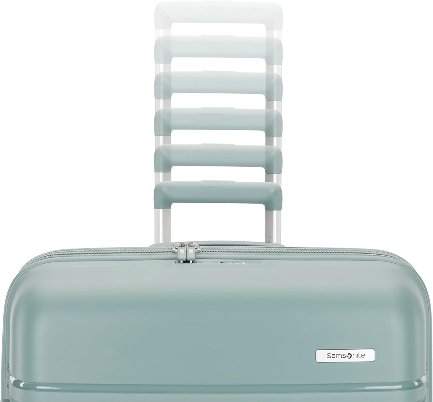 Samsonite Elevation Plus - Carry-On Hardside Luggage - Scratch Resistant Polypropylene Shell, RightHeight™ Adjustable Handle, Integrated AirTag Holder, TSA Lock, WetPak™ Compartment - Cypress Green