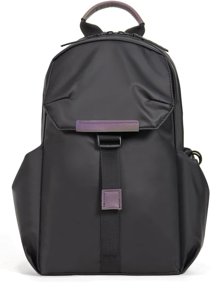 Crossbody Messenger Bag for Women Men Travel Backpack Convertibale Sling Bag Travel Hiking Daypack，Water-Resistant (black, small)