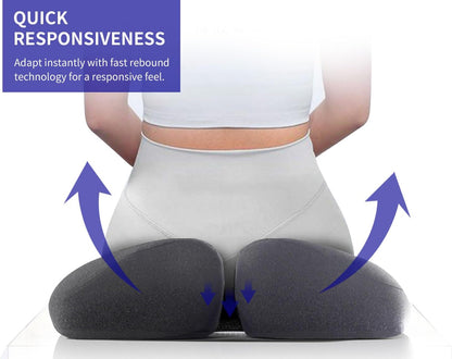 SupremeComfort X-Large Gel Infused High Density Foam Seat Cushion for Office Chair, Kitchen Chair, Car Seats- Elevate Your Seating Experience -Pressure Sore and Tailbone Pain Relief