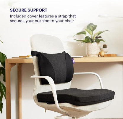 Purple Back Cushion | Pressure Reducing Grid Designed for Ultimate Comfort | Designed for Chairs, Gaming, and Travel | Made in The USA