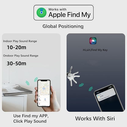 Air Tags-4 Pack Bluetooth Item Finders Work for Apple Find My APP(iOS Only) Tracker Tags for Keys, Luggage, Backpack, Airtags with Lanyard (4)