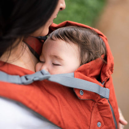 Beco 8 Baby Carrier from Newborn to Toddler (7-45lbs) - All in 1 Hybrid Front, Hip and Backpack Style Carrier with Breathable, Cooling Mesh - Rust