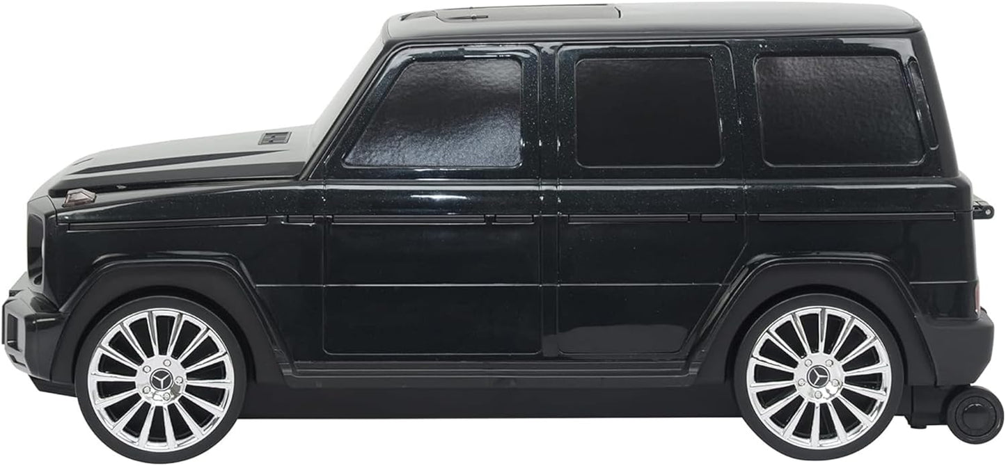 Best Ride On Cars Mercedes G-Class Suitcase Ride On Push Car, Carry-On Luggage for Travel, Realistic Car Look, Inbuilt Storage Space, Compact Size, For Kids Aged 2-6 Years, Large, Black