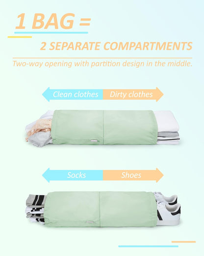 BAGSMART 6 Set Compression Packing Cubes - Lightweight Travel Essentials, Durable Luggage Organizer