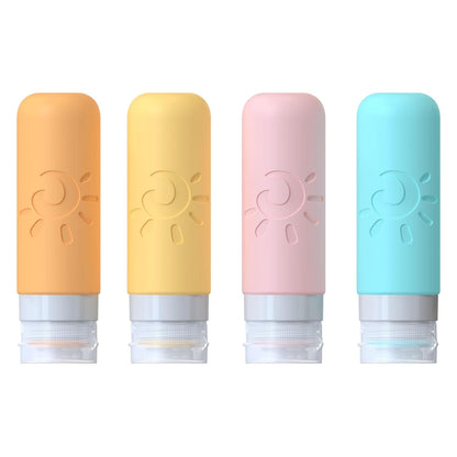 Travel Bottles - TSA Approved 3oz Leak Proof Containers for Toiletries (Multicolored)