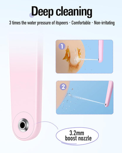 Portable Handheld Bidet Sprayer for Toilet - Unisex High-Pressure Personal Hygiene Bottle, 400ml/13.5oz Large Capacity with Quick-Fill, Collapsible & BPA-Free, Includes Wall Hook (Pink)