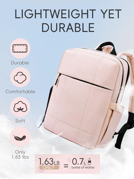 CLUCI Lightweight Travel Backpack Carry on Flight Approved, Puffy Gym Backpack with Shoe Compartment, Personal Item Travel Bag, 15.6 inch Laptop Backpack for Weekender Business