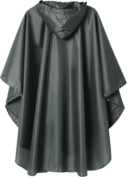 SaphiRose Unisex Rain Poncho Raincoat Hooded for Adults Women with Pockets