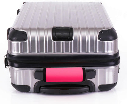 Neoprene Luggage Handle Wraps for Traveling Bright Color Luggage Tags|Handle Wraps|Handle Covers (Pink 01)