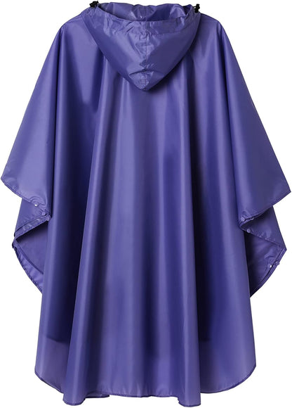 SaphiRose Unisex Rain Poncho Raincoat Hooded for Adults Women with Pockets