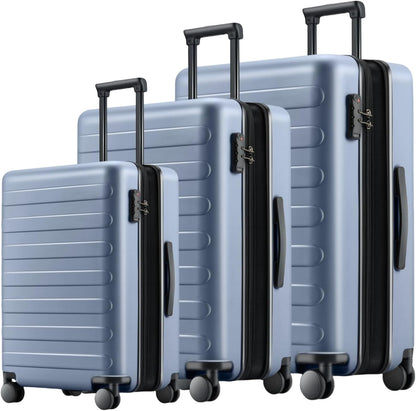 Carry on Luggage 22 X 14 X 9 Airline Approved, 20 Inch Luggage for 3-5 Days Travel, Double Spinner Wheels, 100% Hardshell PC, TSA Lock (00-Shadow (Expandable), Set 3PCS (20-Inch/24-Inch/28-Inch))