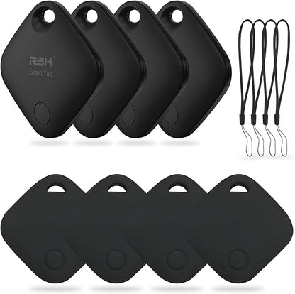 Air Tracker Tag 4 Pack Bluetooth Luggage Tracker tag Locator Works with Apple Find My,Smart Tracker for Suitcase, Bag, Backpack, Wallet,Replaceable Battery Smart tag Item Finder