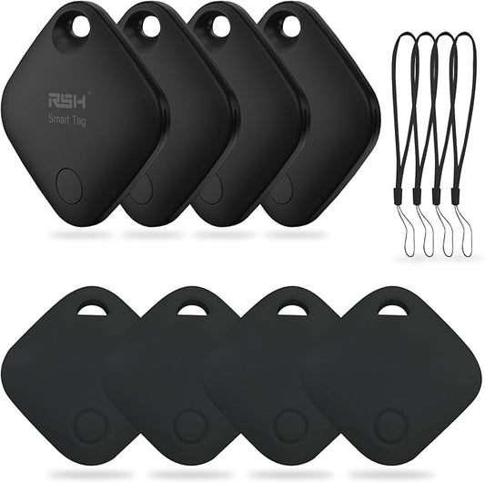 Air Tracker Tag 4 Pack Bluetooth Luggage Tracker tag Locator Works with Apple Find My,Smart Tracker for Suitcase, Bag, Backpack, Wallet,Replaceable Battery Smart tag Item Finder