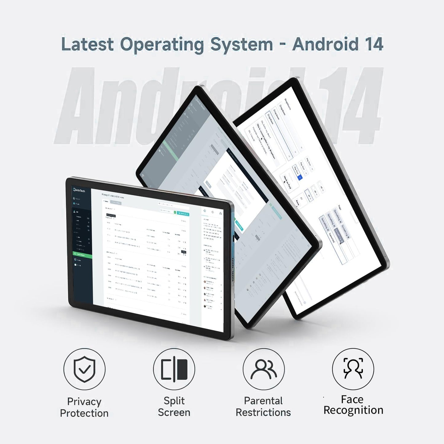 Tablet 10 Inch Android Tablets | with 10GB RAM + 64GB ROM (1TB Expand) | Octa-Core | 1280x800 IPS HD Touchscreen | Dual Camera | 6000mAh. Tablet with Keyboard (Black)