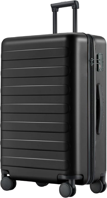 Carry on Luggage 22 X 14 X 9 Airline Approved, 20 Inch Luggage for 3-5 Days Travel, Double Spinner Wheels, 100% Hardshell PC, TSA Lock (01-Black (Basic), Checked 26-Inch)